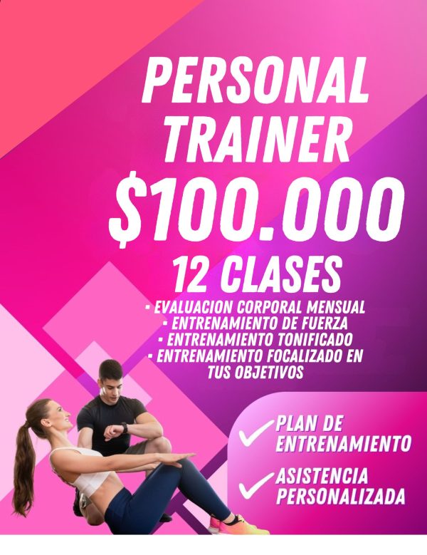 PERSONAL TRAINER $100.000 / 12 CLASES