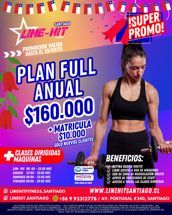 *PROMO PLAN FULL ANUAL $160.000 + MATRICULA $10.000